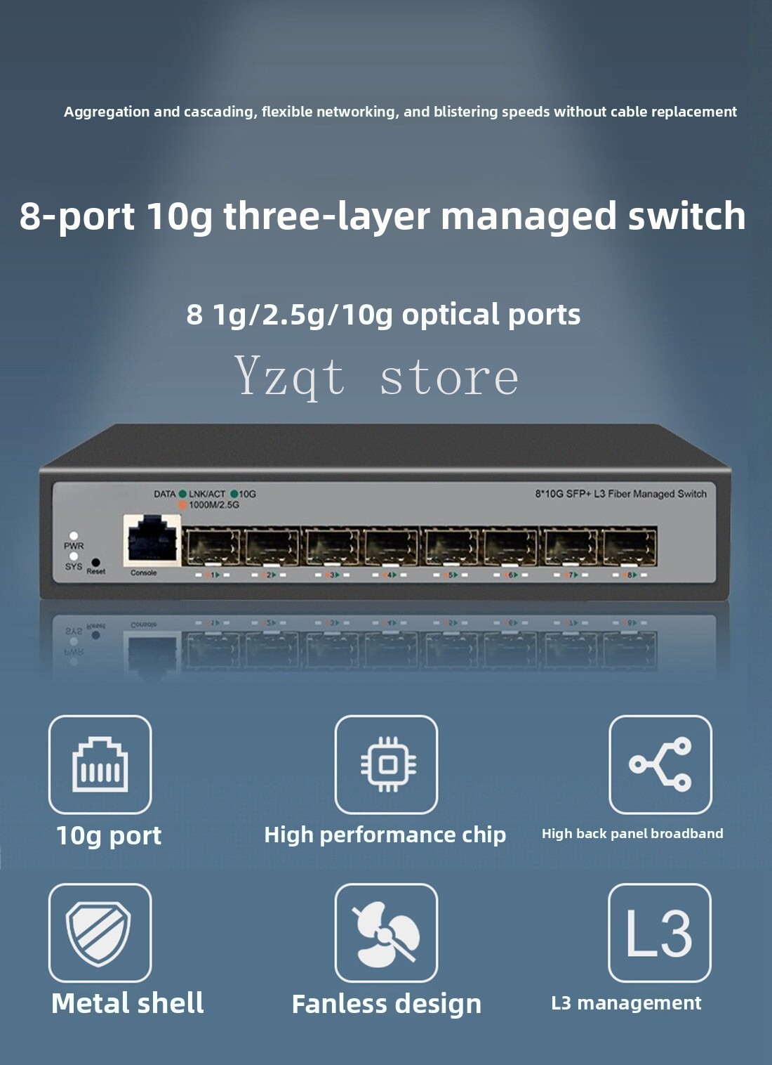 8-Port 10 Gigabit Ethernet swi - огляд і ціна Sfp+ 10G Managed Switch 8 Port