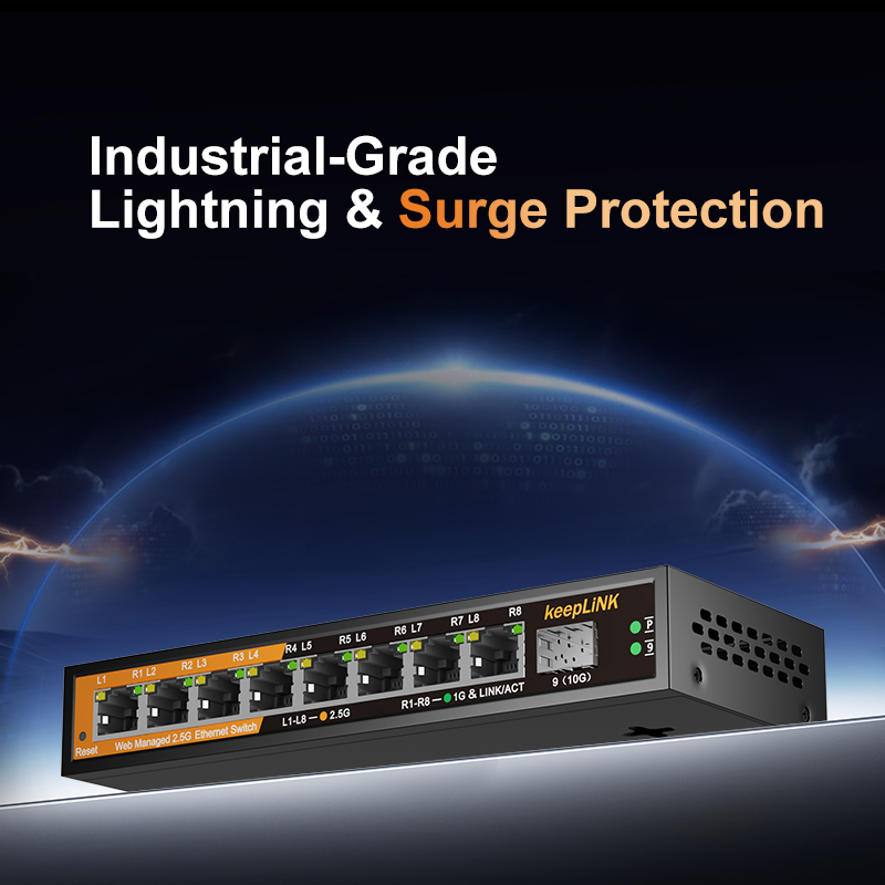 KeepLiNK KP-9000-9XHML-X 2.5Gb - огляд і ціна Sfp+ 10G Managed Switch 8 Port